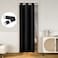 HOMEIDEAS Black Doorway Curtains Privacy Grommet Closet Curtain for Bedroom 34 x 80 Inches Solid Blackout Door Coverings Tie Back Insulated Window Drape 1 Panel