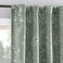 Sun Zero Ambridge 2Pack Embroidered Botanical Leaf Pleated Look 100 Total Blackout Back TabRod Pocket Curtain Panel Pair Sage Green 50 W x 84 L 2 Panels