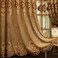 Amidoudou 1 Pair European Luxury Embroidered Curtains for Living Room Bedroom Chenille Curtains Coffee51x84 Inch