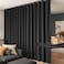 hoeflife Room Divider Curtains Flexible Ceiling Tracks Set Curtain Track Ceiling Mount Blackout Curtain for Living Room Bedroom Ceiling Curtain Rod Privacy Dividers Panels W120 x H108 Black Drape Blac