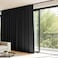 hoeflife Room Divider Curtains Flexible Ceiling Tracks Set Curtain Track Ceiling Mount Blackout Curtain for Living Room Bedroom Ceiling Curtain Rod Privacy Dividers Panels W120 x H108 Black Drape Blac