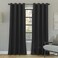 Sun Zero Nordic 2Pack Theater Grade Noise Reducing Extreme 100 Blackout Grommet Curtain Panel Pair 52 x 96 Coal Gray 52 x 96