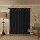 Sun Zero Nordic 2Pack Theater Grade Noise Reducing Extreme 100 Blackout Grommet Curtain Panel Pair 52 x 96 Coal Gray 52 x 96
