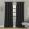 Sun Zero Nordic 2Pack Theater Grade Noise Reducing Extreme 100 Blackout Grommet Curtain Panel Pair 52 x 96 Coal Gray 52 x 96