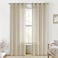 Lino Rosa Coastal Boho Farmhouse Curtains for Living Room Neutral Tan Beige and White Light Filtering Patterned Linen Drapes for Dining Room Bedroom 84 Inches Long