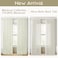 Lino Rosa Coastal Boho Farmhouse Curtains for Living Room Neutral Tan Beige and White Light Filtering Patterned Linen Drapes for Dining Room Bedroom 84 Inches Long