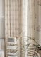 DrapePalette Linen Blend Pinch Pleated Curtains 96 Inches Long for Living Room Bedroom Dining Room Light Filtering Curtains 1 Panel Set Modern Floral Printed Design Beige White 52 W x 96 L