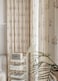 DrapePalette Linen Blend Pinch Pleated Curtains 96 Inches Long for Living Room Bedroom Dining Room Light Filtering Curtains 1 Panel Set Modern Floral Printed Design Beige White 52 W x 96 L