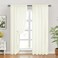 HOMEIDEAS NonSeeThrough Ivory Privacy Sheer Curtains 52 X 84 Inches Long 2 Panels Sheer Curtains Light Filtering Window Drapes for Bedroom Living Room
