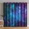 Jekeno Galaxy Blackout Curtains Outer Space Nebula Universe Starry Sky Night Print Grommet Window Drapes 2 Panel Set 52x63