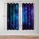Jekeno Galaxy Blackout Curtains Outer Space Nebula Universe Starry Sky Night Print Grommet Window Drapes 2 Panel Set 52x63