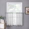 Tollpiz Sheer Tier Curtain Linen Textured Half Kitchen Curtains Sheer Light Filtering Rod Pocket Voile Small Curtains for Bathroom 25 x 36 inches Long Silver Grey Set of 2 Panels