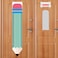 HINGTAI 2Pcs Blackout Window Cover Pencil Shape Classroom Curtains for Office Porch Room Door Window Shades