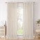 BGment 96 Inches Long Linen Semi Sheer Curtains for Living Room 2 Panel Set Light Filtering Drapes Natural Textured with Rod Pocket Back Tab for Farmhouse Bedroom Each Panel 52 Inch Wide