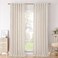 BGment 96 Inches Long Linen Semi Sheer Curtains for Living Room 2 Panel Set Light Filtering Drapes Natural Textured with Rod Pocket Back Tab for Farmhouse Bedroom Each Panel 52 Inch Wide