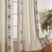 LOHUT Boho Curtains 63 Inch Long 2 Panels Set Cream Linen Embroidered Geometric SemiSheer Light Filtering Living Room Bedroom Dining Room