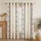 LOHUT Boho Curtains 63 Inch Long 2 Panels Set Cream Linen Embroidered Geometric SemiSheer Light Filtering Living Room Bedroom Dining Room