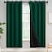 Yakamok 100 Blackout Curtains for Bedroom 72 Inch Length Emerald Green Total Light Blocking Drapes with Black Backing Thermal Insulated Solid Grommet Panels for Living Room 52Wx72L 2 Panels