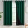 Yakamok 100 Blackout Curtains for Bedroom 72 Inch Length Emerald Green Total Light Blocking Drapes with Black Backing Thermal Insulated Solid Grommet Panels for Living Room 52Wx72L 2 Panels