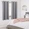 HOMEIDEAS Light Grey Kitchen Blackout Short Curtain Panels for Bedroom Thermal Insulated Grommet Top Blackout Drapes 2 Panels W38 x L45