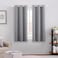 HOMEIDEAS Light Grey Kitchen Blackout Short Curtain Panels for Bedroom Thermal Insulated Grommet Top Blackout Drapes 2 Panels W38 x L45
