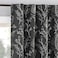 Sun Zero Ambridge 2Pack Embroidered Botanical Leaf Pleated Look 100 Total Blackout Back TabRod Pocket Curtain Panel Pair Steel Gray 50 W x 84 L 2 Panels