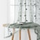HOMEIDEAS Sage Green Sheer Curtains 63 Inches Length 2 Panels Embroidered Floral Pattern Semi Sheer Window Curtains for Bedroom Living Room