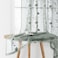 HOMEIDEAS Sage Green Sheer Curtains 63 Inches Length 2 Panels Embroidered Floral Pattern Semi Sheer Window Curtains for Bedroom Living Room