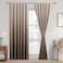 DWCN Brown Blackout Curtains 84 inches Length Ombre Damask Patterned Back TabRod Pocket Window Drapes with Tiebacks Thermal Insulted Curtains for BedroomLiving Room 2 Panels W52 x L84
