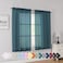 Simplebrand Dusty Blue Short Sheer Curtains 45 Inch Length for Small Windows Rod Pocket 2 Panels Set Solid Voile Drapes Window Sheer Curtains for Bedroom Bathroom Kids Room Kitchen 42x45 Inch 2pcs