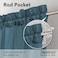 Simplebrand Dusty Blue Short Sheer Curtains 45 Inch Length for Small Windows Rod Pocket 2 Panels Set Solid Voile Drapes Window Sheer Curtains for Bedroom Bathroom Kids Room Kitchen 42x45 Inch 2pcs