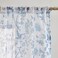 Laura Ashley Summer Palace Window Curtains with Rod Pocket 84inch Length 2 Panels Set Sheer Light Filtering Blue