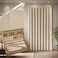 Jilron Accordian Door CurtainInstall Adhesive Track 100 Blackout Doorway CurtainsSuitable for BedroomClosetInterior Room DividerBeige 43 W78 L1 Piece