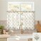 Lino Rosa Small Window Curtains for KitchenSheer Green and Pink Short Cafe Half Curtains for Nursery Girls Bedroom Baby Kids Room 2 Panel Sets