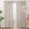 YoungsTex Natural Linen Curtains 80 Inch Length for Living Room Light Filtering Burlap Textured Rod Pocket Window Drapes Back Tab for Bedroom Office Rustic 2 Panels 52 X 80 Inch