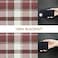 always4u Plaid Curtains 100 Blackout Thermal Drapes for Bedroom Check Woolen Look Farmhouse Living Room Curtains 2 Panels 45 63 Classic Red