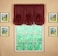 Today's Curtain Todays Curtain Emelia Original Voile Fan Insert Burgundy 30 W x 40 L