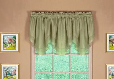 Today's Curtain Todays Curtain Emelia Original Voile Ascot 25 Dusty Leaf 40 W x 25 L