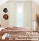 Lino Rosa Brown and Beige Cream Western Boho Curtains Earth Tone Striped Floral Patterned Drapes for Bedroom Living Room 84 inch Long 2 Panels