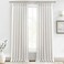 PleatedDrapes Linen Sheer Curtains 108 Inches Long 2 Panels Natural Beige White Floor to Ceiling Double Pinch PleatedBack Tab Boho Light Filtering Semi 9FT for Large Window OfficeLiving RoomBedroom Ae