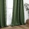 Lino Rosa Dark Olive Green Curtains for BedroomBoho Floral Back Tab Semi Blackout Mid Century Modern Curtain Drapes 84 Inch Length 2 Panels Set