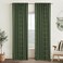 Lino Rosa Dark Olive Green Curtains for BedroomBoho Floral Back Tab Semi Blackout Mid Century Modern Curtain Drapes 84 Inch Length 2 Panels Set