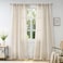 DriftAway Farmhouse Curtains for Living Room Vertical Striped Linen Window Curtains Semi Sheer Light Filtering Back Tab Rod Pocket 84 Inches Long 2 Panels Pinstripe Grey on Beige