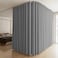 MaKefeile Room Divider Curtains Flexible Bendable Tracks SetPrivacy Dividers Ceiling Track Curtain Window Blackout Curtains for Living Room Bedroom W100 H84 in 1 Panel Grey Drape White Rail