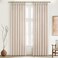 PleatedDrapes Textured Semi Sheer Burlap Curtains 84 Inches Long Neutral Country Tan Beige Flax Linen Ceiling Track Light Filtering Curtains for Sliding Glass DoorOfiice 2 Panels Hooks Privacy Drape
