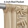 Htper 4 Panels 5x20ft Beige Ceiling Drapes for Wedding Parties Wrinkle Free Thick Polyester 20ft Extra Long Wedding Draping Beige Ceiling Curtains Arch Drapery for Birthday Party Canopy Tent Decor