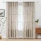 Schweek Tan Boho Curtains for Living Room 84 Inches Long 2 Panels Linen Floral Cute Curtains Semi Sheer Country Rustic Window Western Curtain