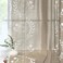 Schweek Tan Boho Curtains for Living Room 84 Inches Long 2 Panels Linen Floral Cute Curtains Semi Sheer Country Rustic Window Western Curtain