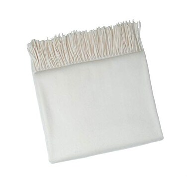 JENNIE LIU Home Luxurious Soft 100 Cashmere Throw Blanket Cream