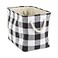 DII Buffalo Check Storage Collection Collapsible Bin with Handles Medium Rectangle 16x10x12 Black White